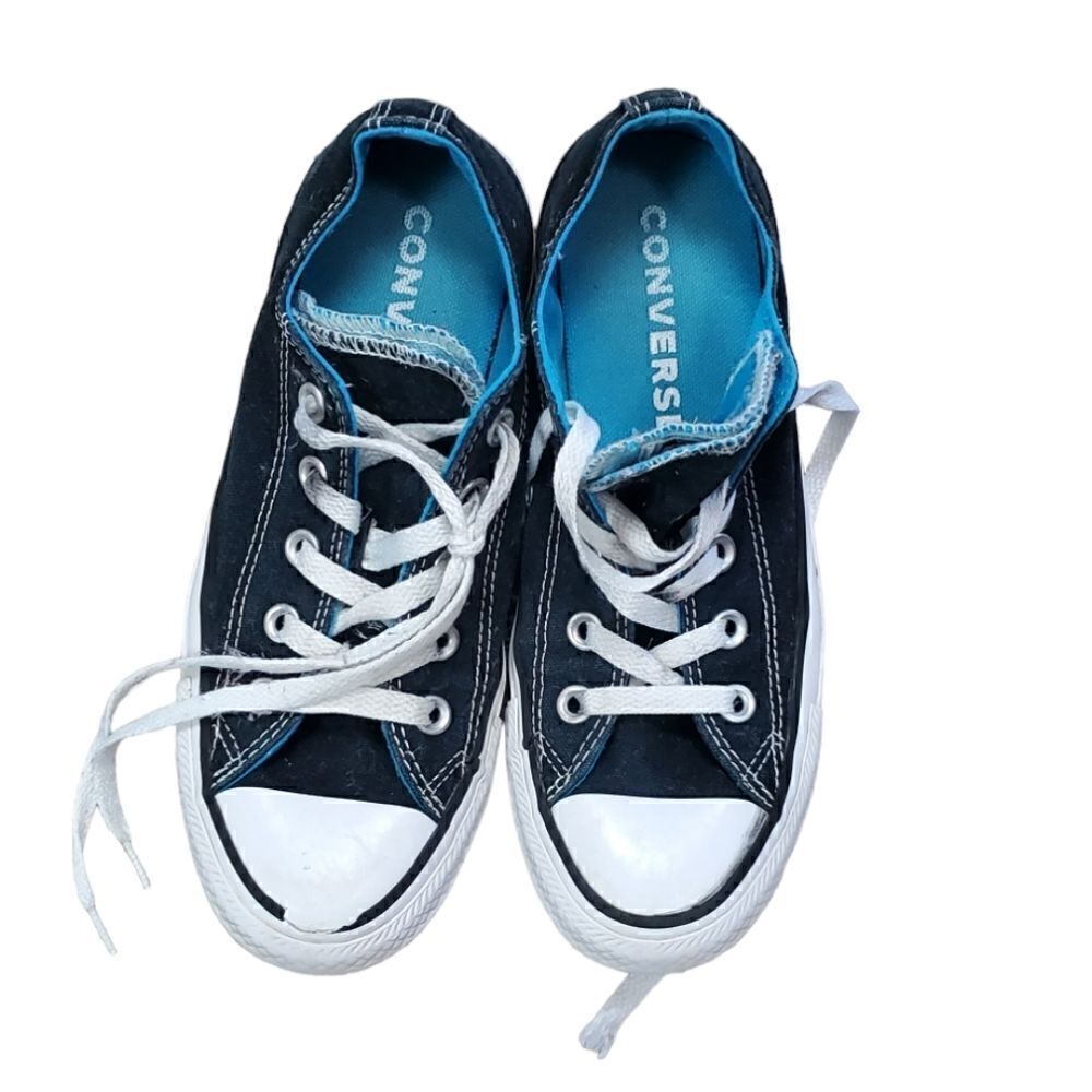 Converse Black & Aqua Blue Sneakers